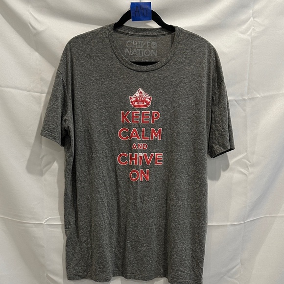 Chive Nation INW Charcoal Tee - Keep Calm Design - Picture 1 of 3